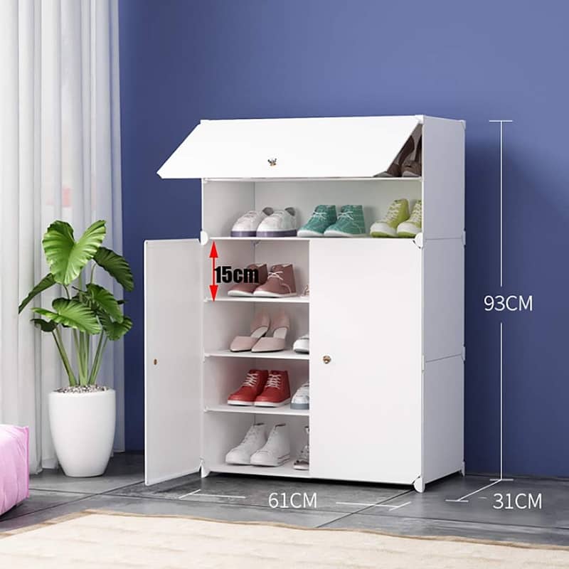 Diy Plastic 3 Tier Shoe Rack Organizer Storage Shoe Cabinet 7