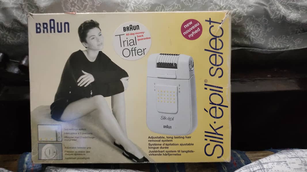 BRAUN Silk Epilator Epil Select Made in France. Box packed imported 2
