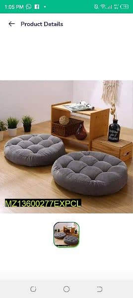 2 PCs Floor Cushions | Velvet Floor Cushions | Delivery Available 3