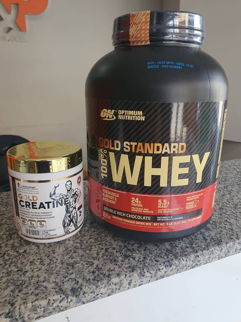 Gold Whey Protein and Creatine Supplements 7