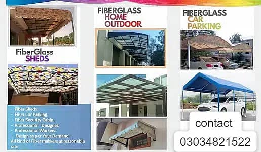 Fiber Glass works / window shades / Sheet shades / car parking sheds 17