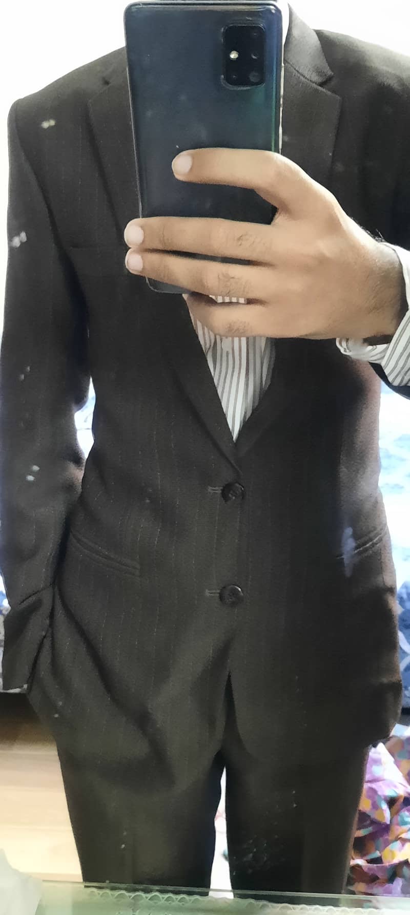 Pent coat (2 piece) with tie,Dark brown color,Slim fit,Delivery posibl 0