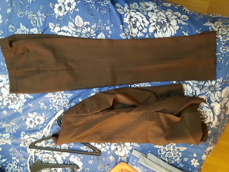 Pent coat (2 piece) with tie,Dark brown color,Slim fit,Delivery posibl 1