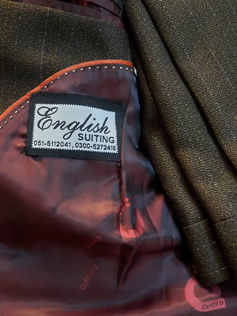 Pent coat (2 piece) with tie,Dark brown color,Slim fit,Delivery posibl 3