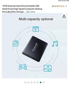 SSD MOBILES PORTABLE HARD DRIVE (2TB , 4TB , 10TB , 16TB)