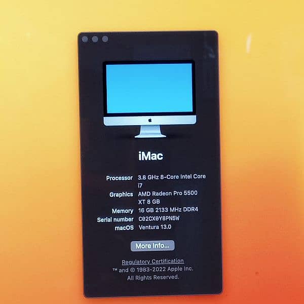 iMac Retina 5K 27" 2020 Core i7 with 8GB Graphic Card 3