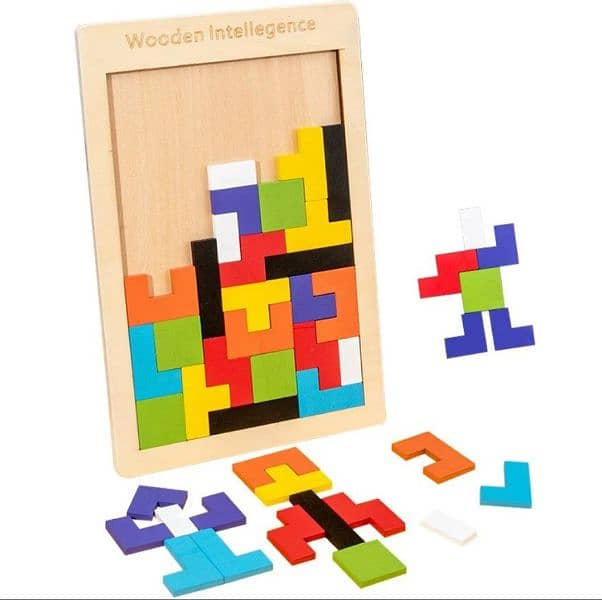 Wooden Intelligence | Puzzle Tetris Game Blocks For Kids 3