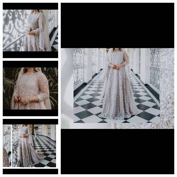 latest pink bridal tail walima/nikkah Maxi and dopata 50% off 0