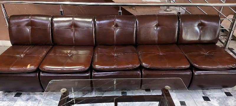 5 seater leather sofa 1