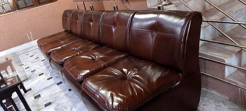 5 seater leather sofa 2