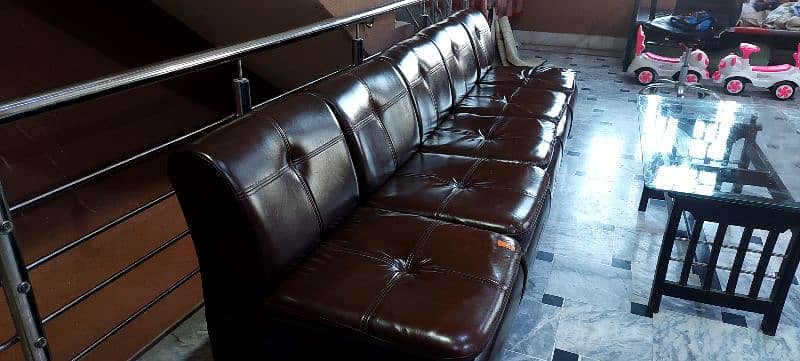 5 seater leather sofa 5