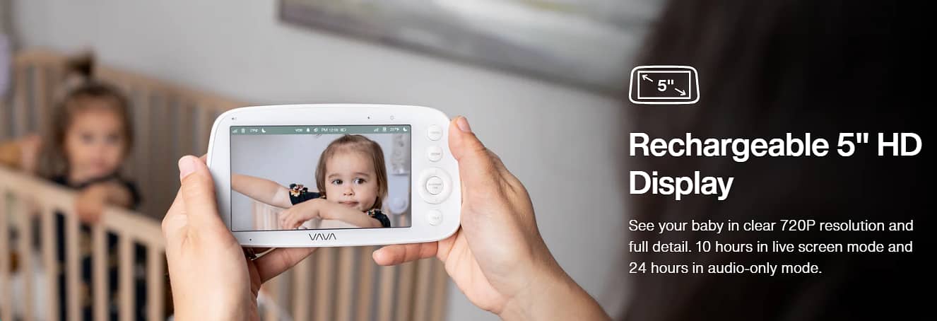 VAVA 720P Video Baby Monitor with Camera 3