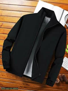1 Pc Man stitched Bomber quilted flece plain jackit