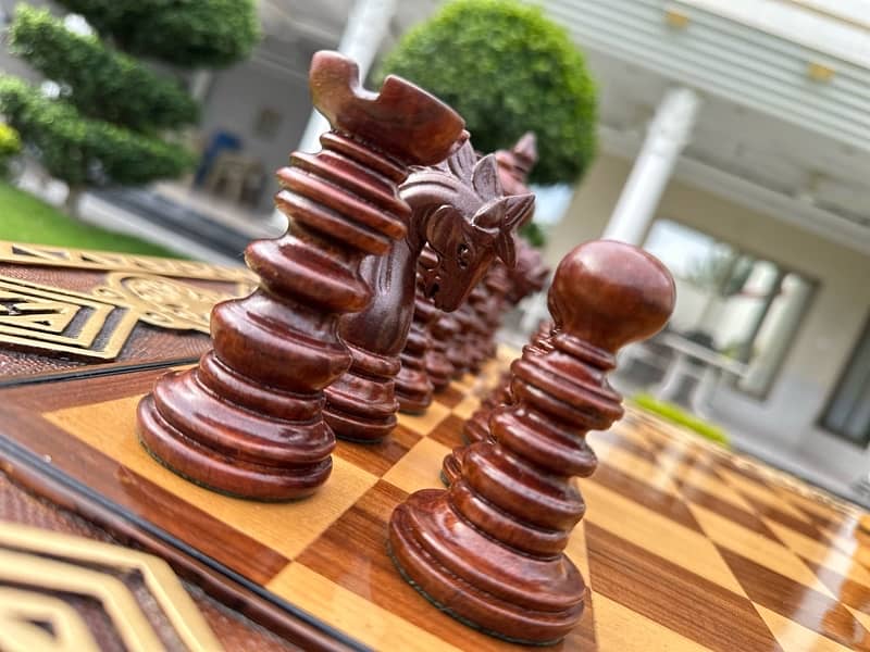 Handcrafted Wooden Chess 0