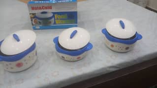 set of imported 3 Hot pot/warmer