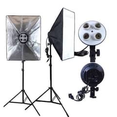 4 Bulb holder with Softbox ideal for video and product Photography