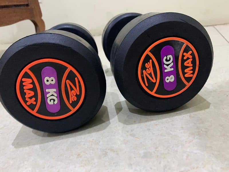 RUBBER COATED DUMBBELLS 1KG TO 20KG (350 PER KG) 0