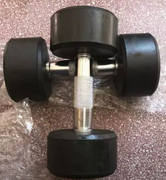 RUBBER COATED DUMBBELLS 1KG TO 20KG (350 PER KG) 2