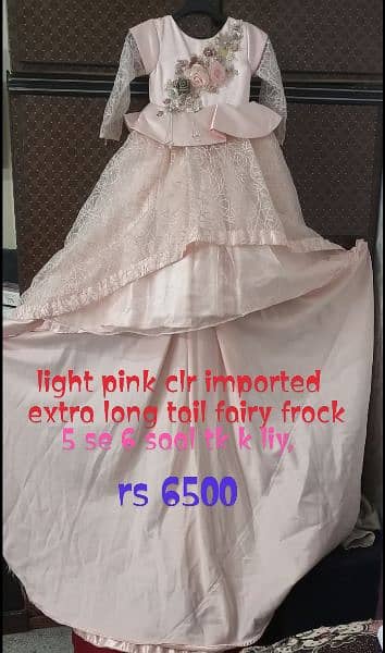 wedding kids baby girl frock frok long tail fairy party formal 3