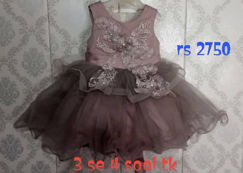 wedding kids baby girl frock frok long tail fairy party formal 8