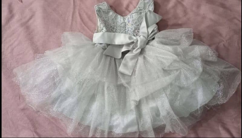 wedding kids baby girl frock frok long tail fairy party formal 16