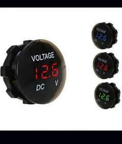 12v-24v Led Display Waterproof Motorcycle Voltmeter Gauge Volta