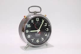 Vintage WeHrle Alarm Clock Commander Jewelled
