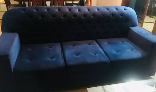 Velvet 6 Seater Sofa Set