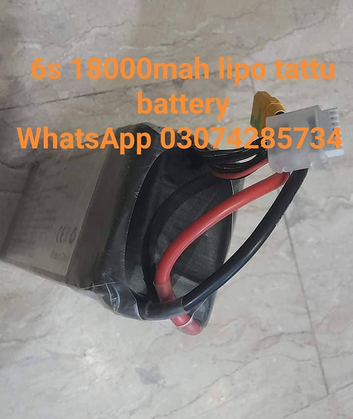6s 18000mah tattu battery for agriculture homemade drone 5