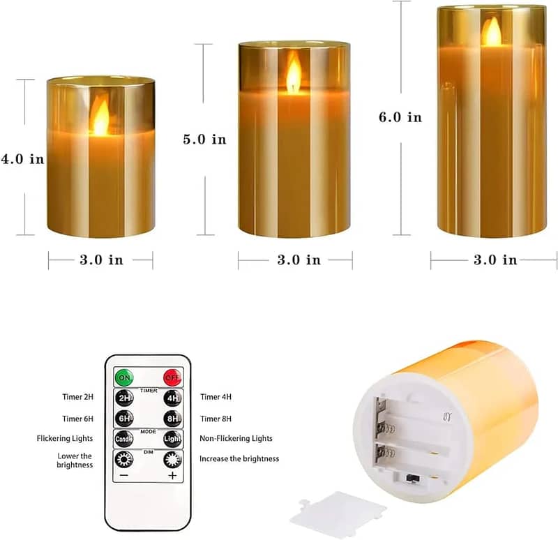 Flameless Candles with Light Strip 3
