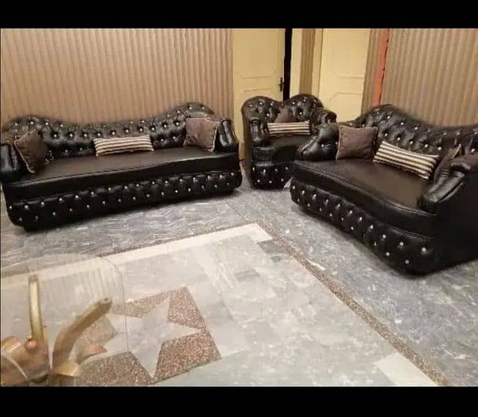BLACK SOFA SET REXINE URGENT SALE Sofas 1079963502