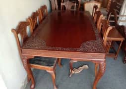 Sheesham Wood 8 chairs dining table