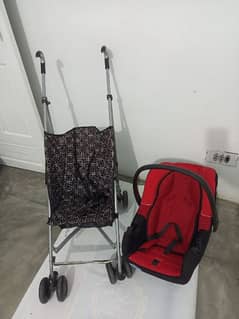 baby push chair and baby car seat