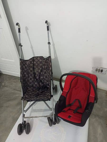 baby push chair and baby car seat 0