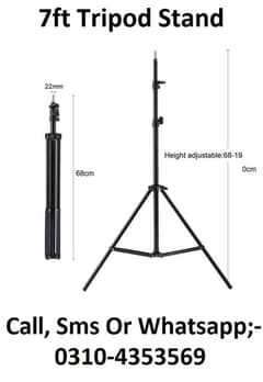 Tripod Stand 7 foot 2.1 meter adjustable height professional 7foot 7ft 0