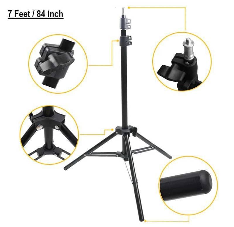 Tripod Stand 7 foot 2.1 meter adjustable height professional 7foot 7ft 4