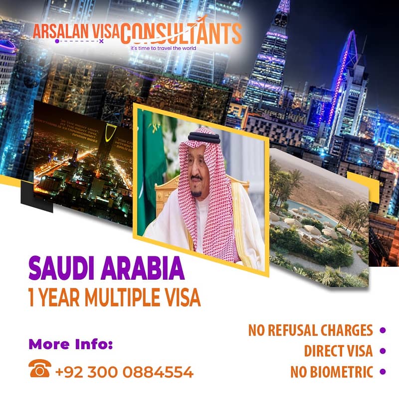 SAUDI ARABIA 1 YEAR MULTIPLE ENTERY VISA AVAILABLE 0