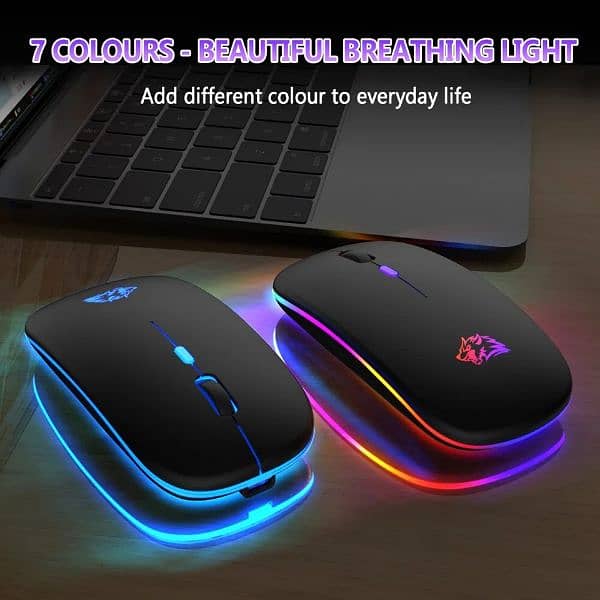 Wireless Mouse Bluetooth and 2.4GHz Dual Modes Rechargeable R 0