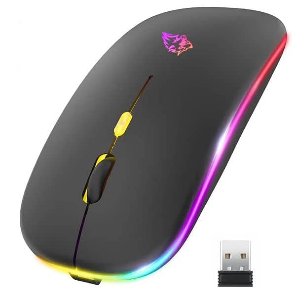 Wireless Mouse Bluetooth and 2.4GHz Dual Modes Rechargeable R 4