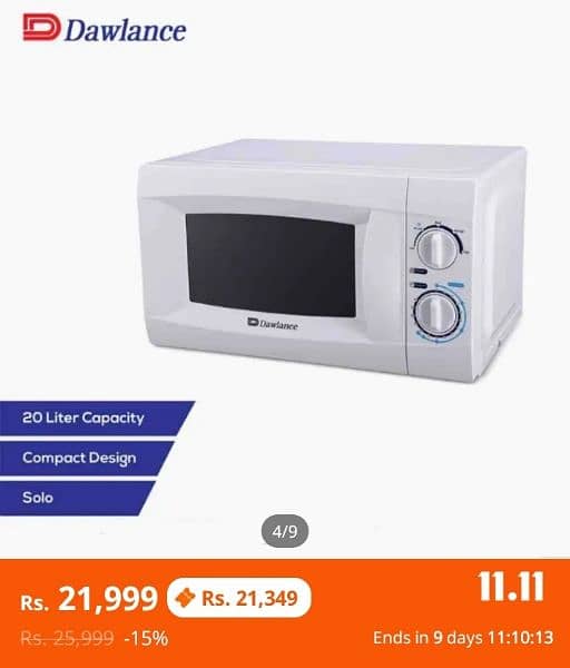 dawlance microwave oven model dw md 15