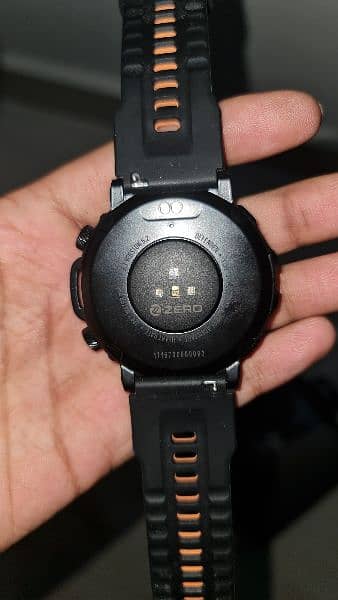 Zero Defender Men's Black Orange Strap Smart Watch 1