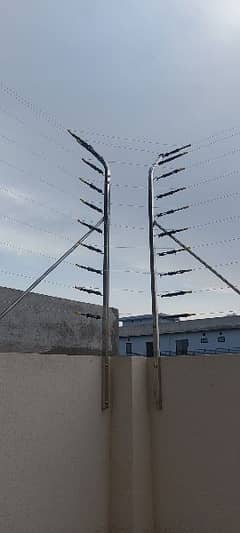 Electric Fencing with Mobile App Notification Barbed & Bladed wire