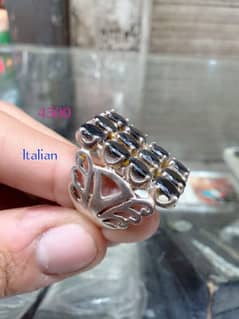 Silver and Italian Rings   03425373060   Classic Silver Center