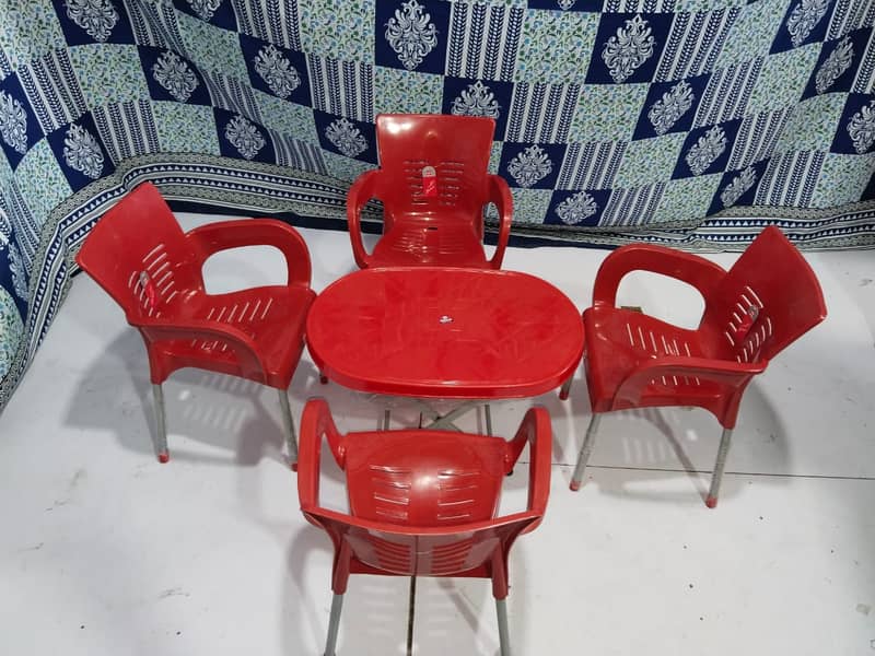 Table/Plastic chairs | Chair table set /| Out door chairs 7