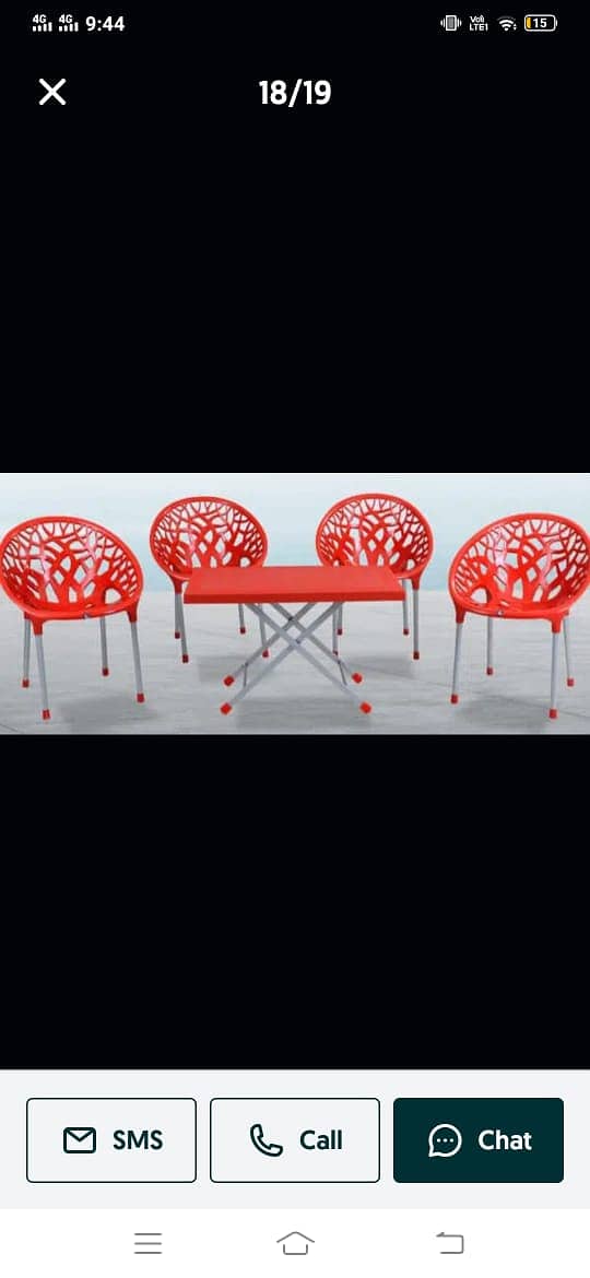Table/Plastic chairs | Chair table set /| Out door chairs 13