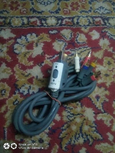 Xbox 360 power supply, controller, hdtv cable