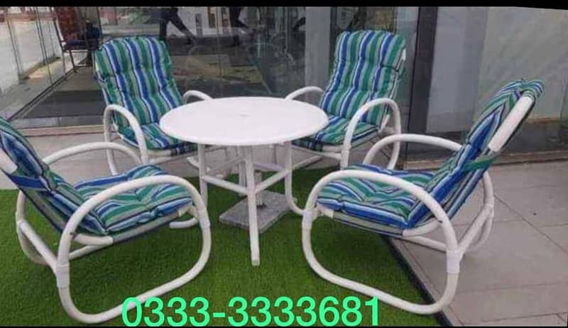 Heaven Cafe chairs Upvc material Rattan furniture 15