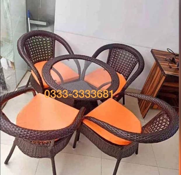 Heaven Cafe chairs Upvc material Rattan furniture 17