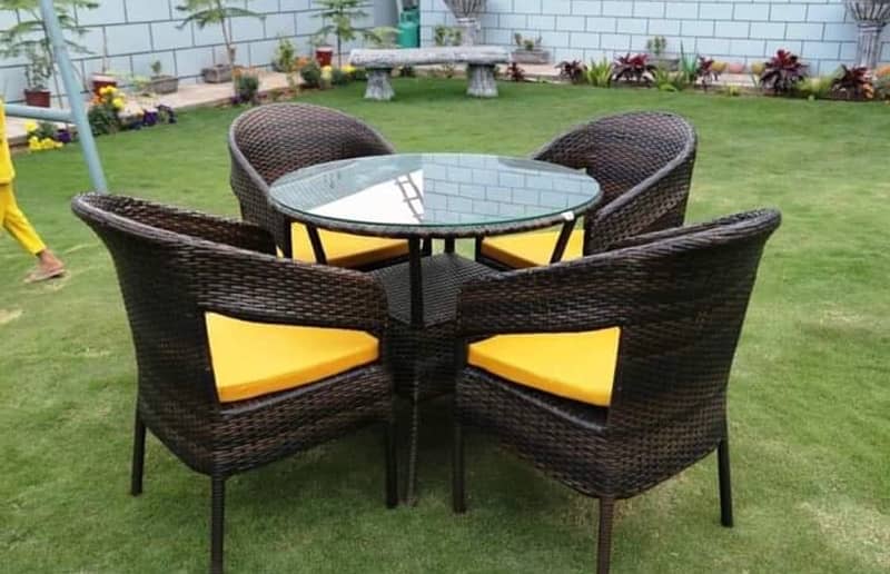 Heaven Cafe chairs Upvc material Rattan furniture 18