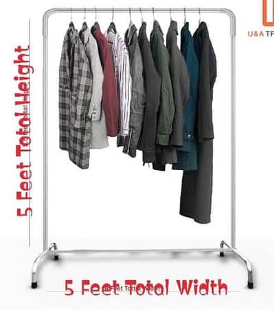 Best Cloth Hanging Stand Rack Double Pole For Home Boutique03020062817 5